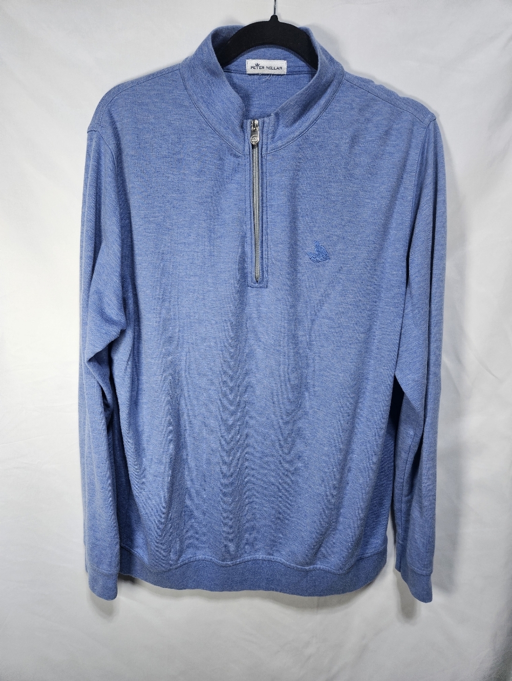 Peter Millar Crown Soft Quarter Zip Pullover Blue Modal Blend Men’s Size L